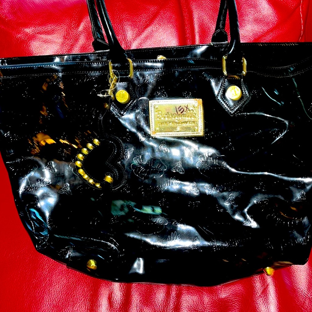 Betsy Johnson black hobo bag